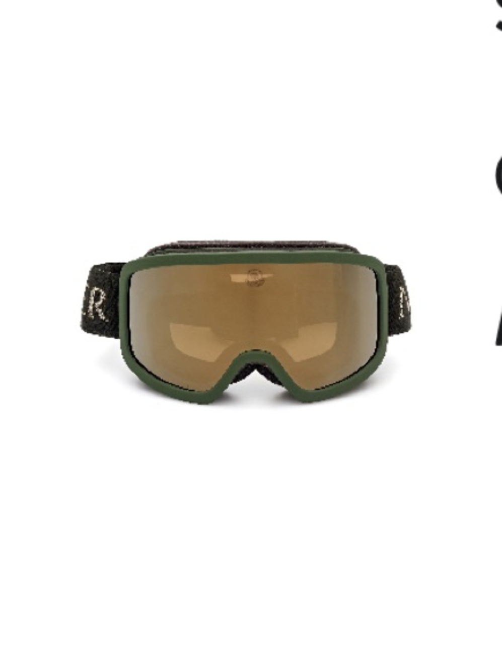 Moncler Lunettes Terrabeam 180mm Snow Goggles in Olive Green with Brown Lens